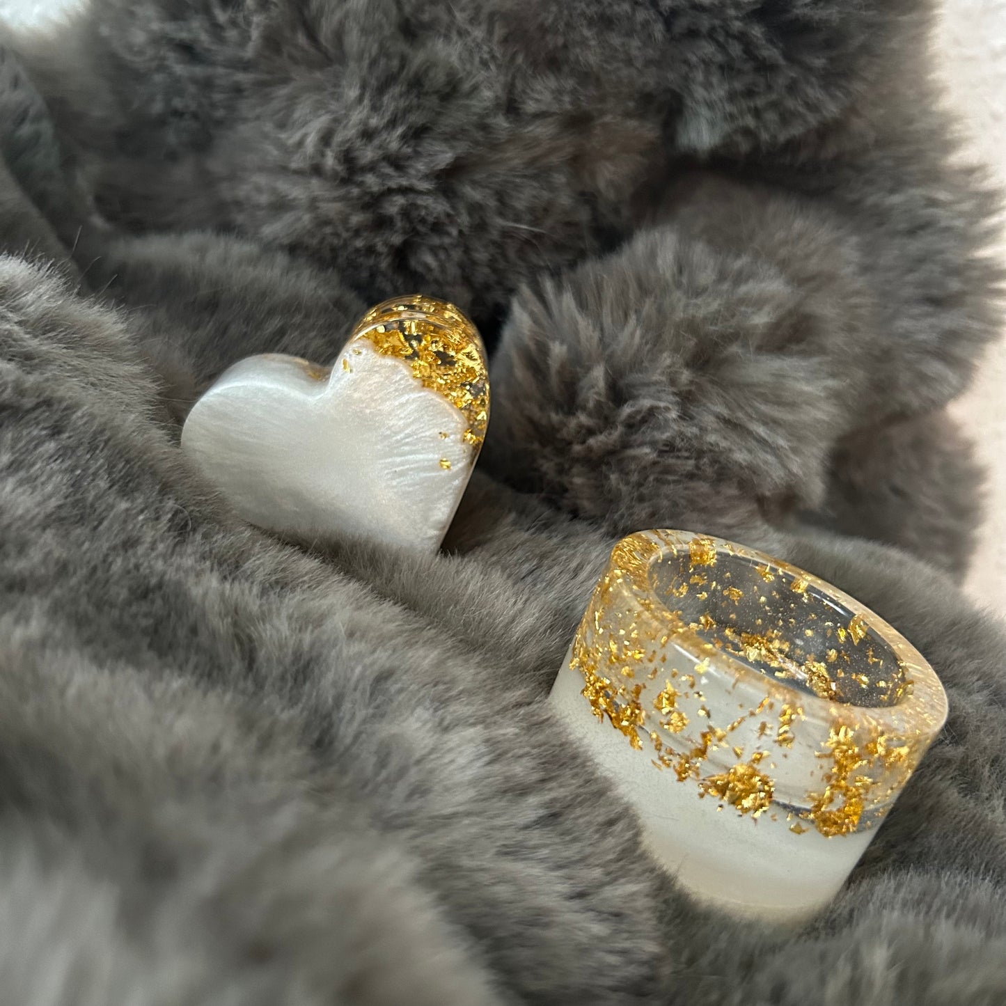 Gedenkset – Teelicht & Fotohalter aus Epoxidharz