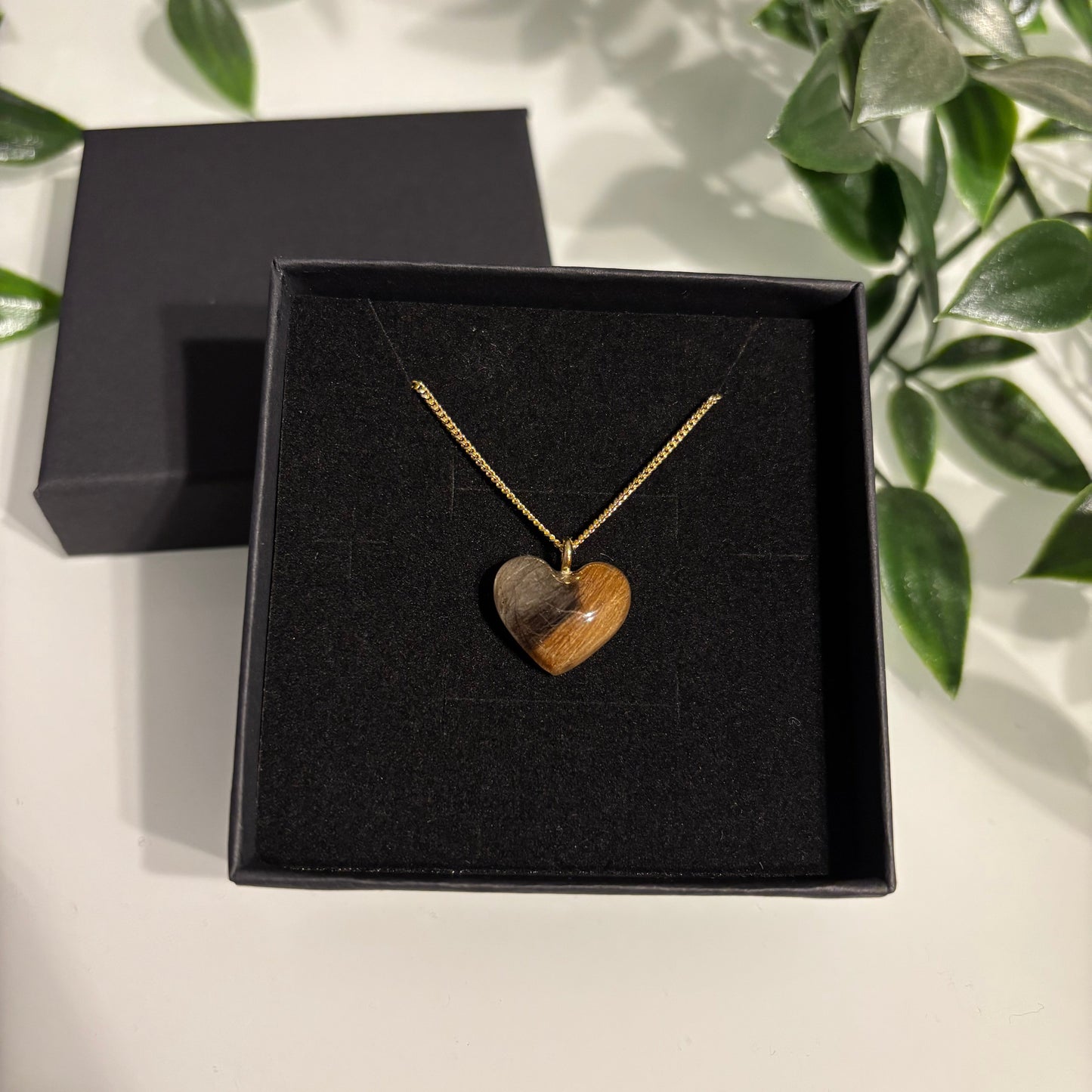 Erinnerungskette mit personalisiertem Fellanhänger, Herz