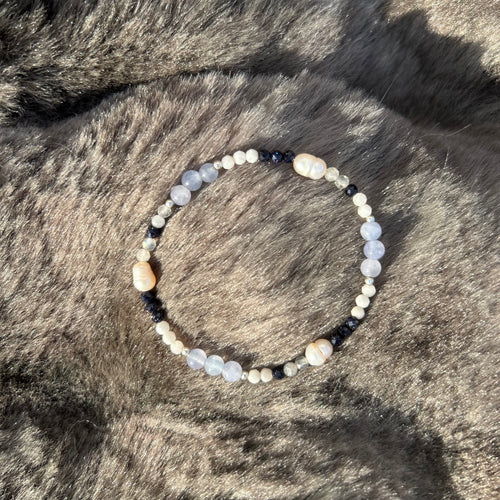 Armband aus Edelsteinen Aquamarin