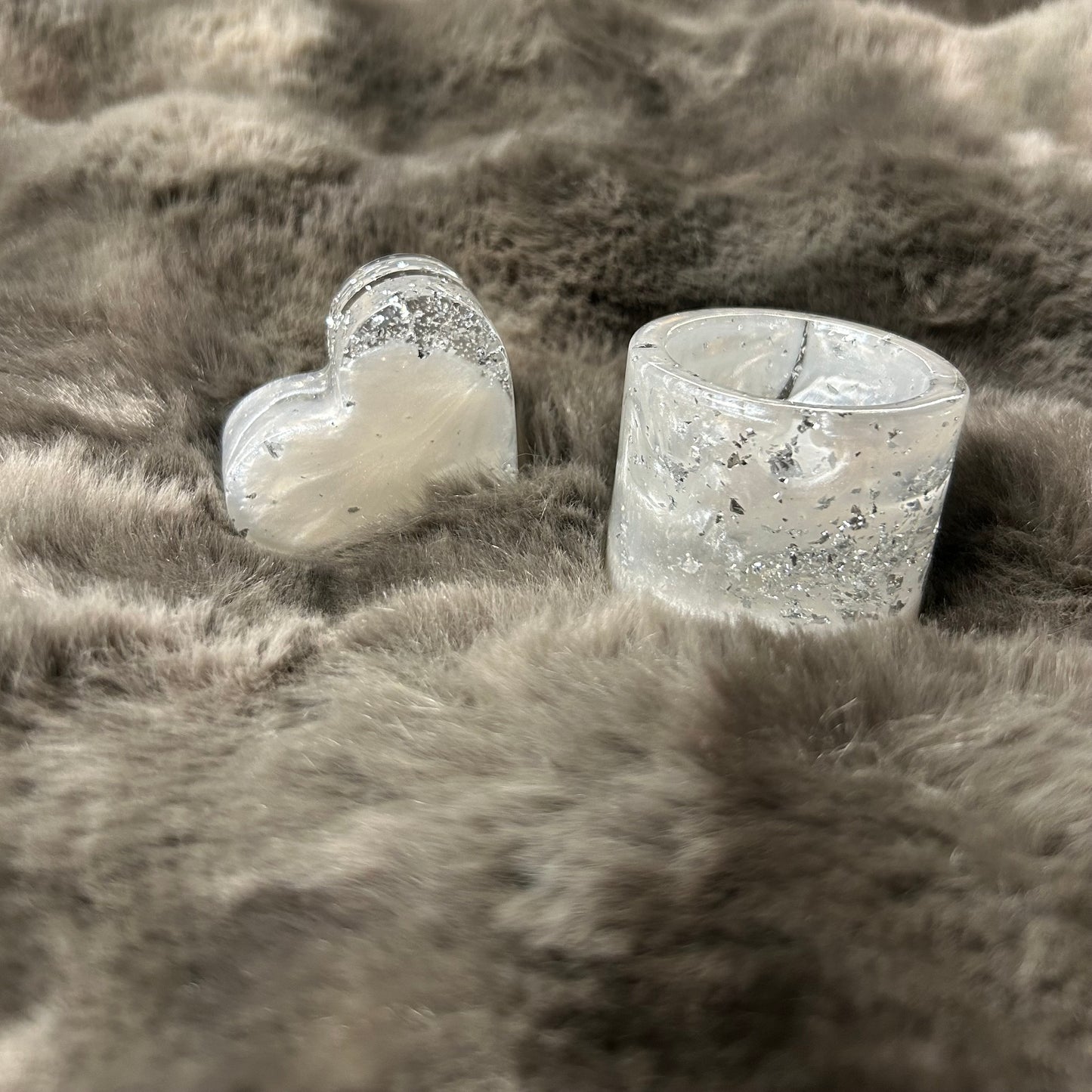 Gedenkset – Teelicht & Fotohalter aus Epoxidharz