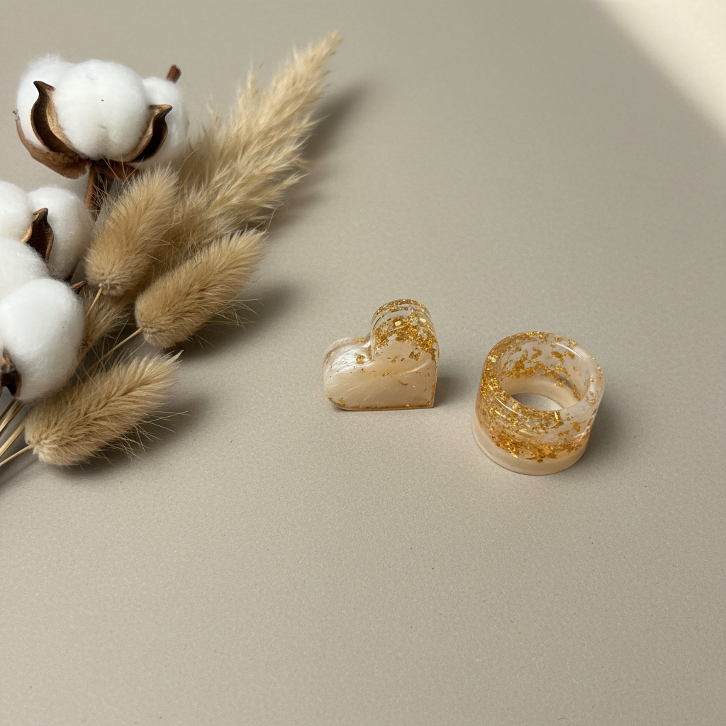 Gedenkset – Teelicht & Fotohalter aus Epoxidharz