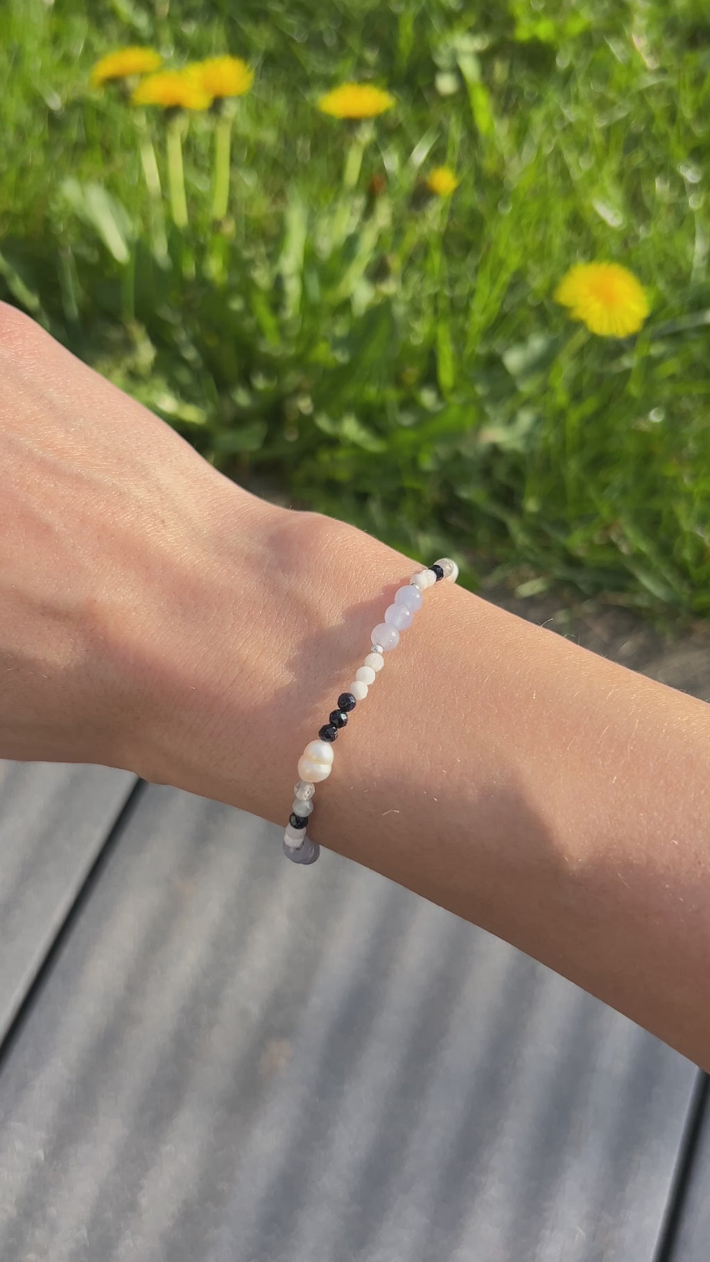 Armband aus Edelsteinen Aquamarin