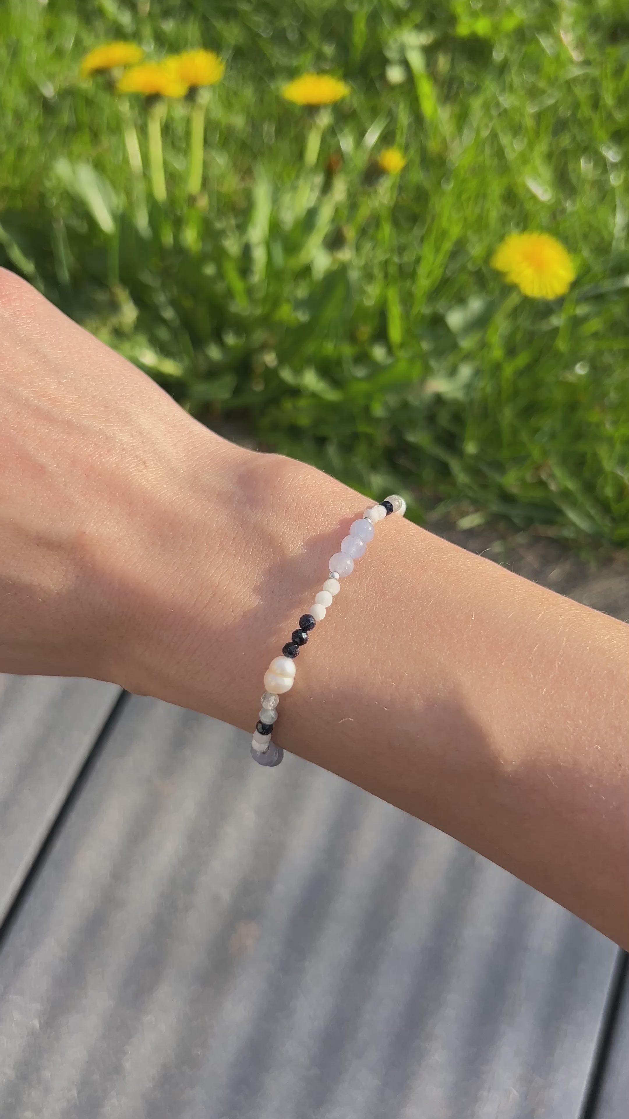 Armband aus Edelsteinen Aquamarin